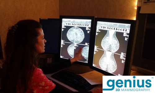 Doctor reviewing scans