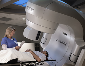 Cancer Patient in TrueBeam Machine