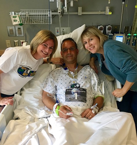 Moon Fest Participant in a hospital bed
