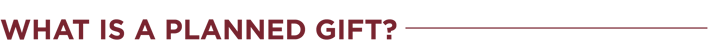 What is a planned gift?