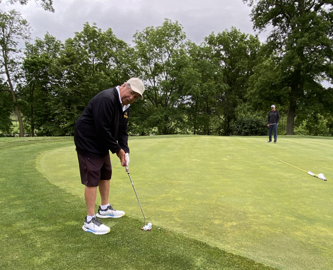 Man putting
