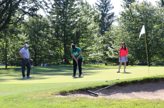 All Service Glass on putting green