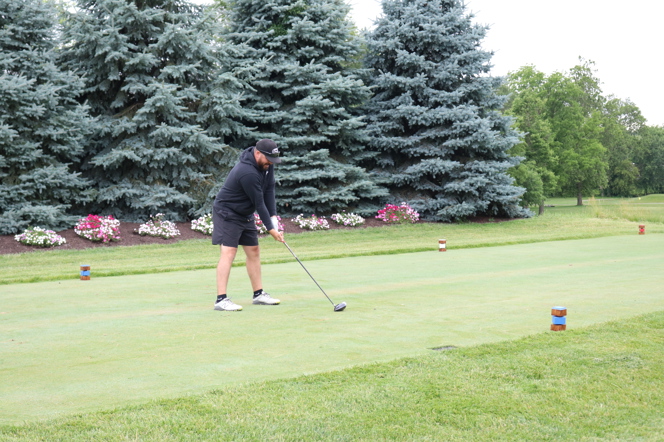 teeing off